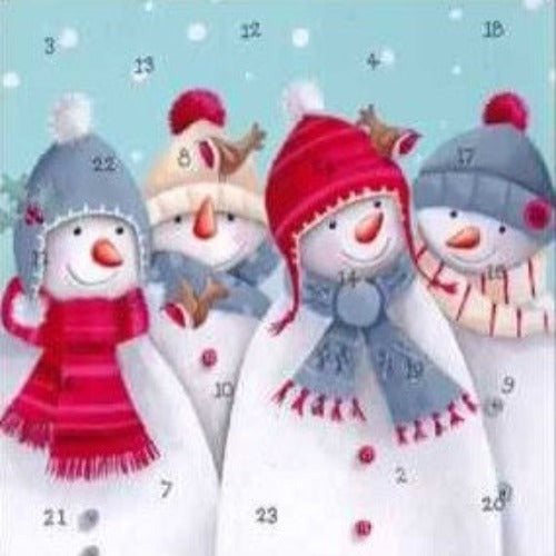 Christmas Advent Card - Snowmen