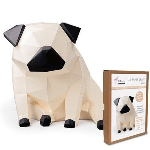 MIPC005 3D Papercraft Model Kit - Pug