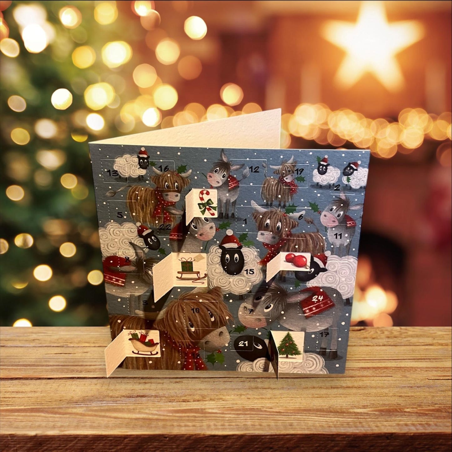 Christmas Advent Card -Festive Farm Countdown